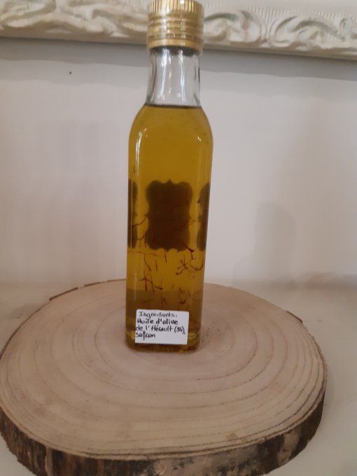 Huile d'olive safranée